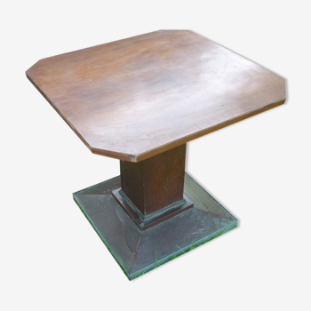 Octagonal wooden lounge table 1940-50