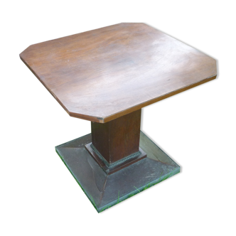 Octagonal wooden lounge table 1940-50