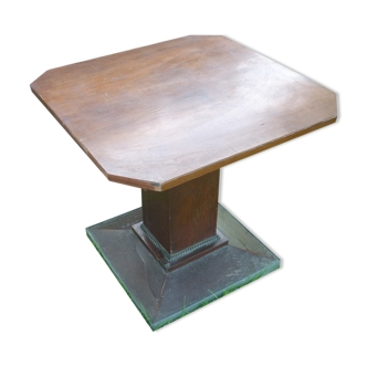 Table de salon bois octogonale 1940-50