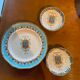 Faience de Longwy plate trio