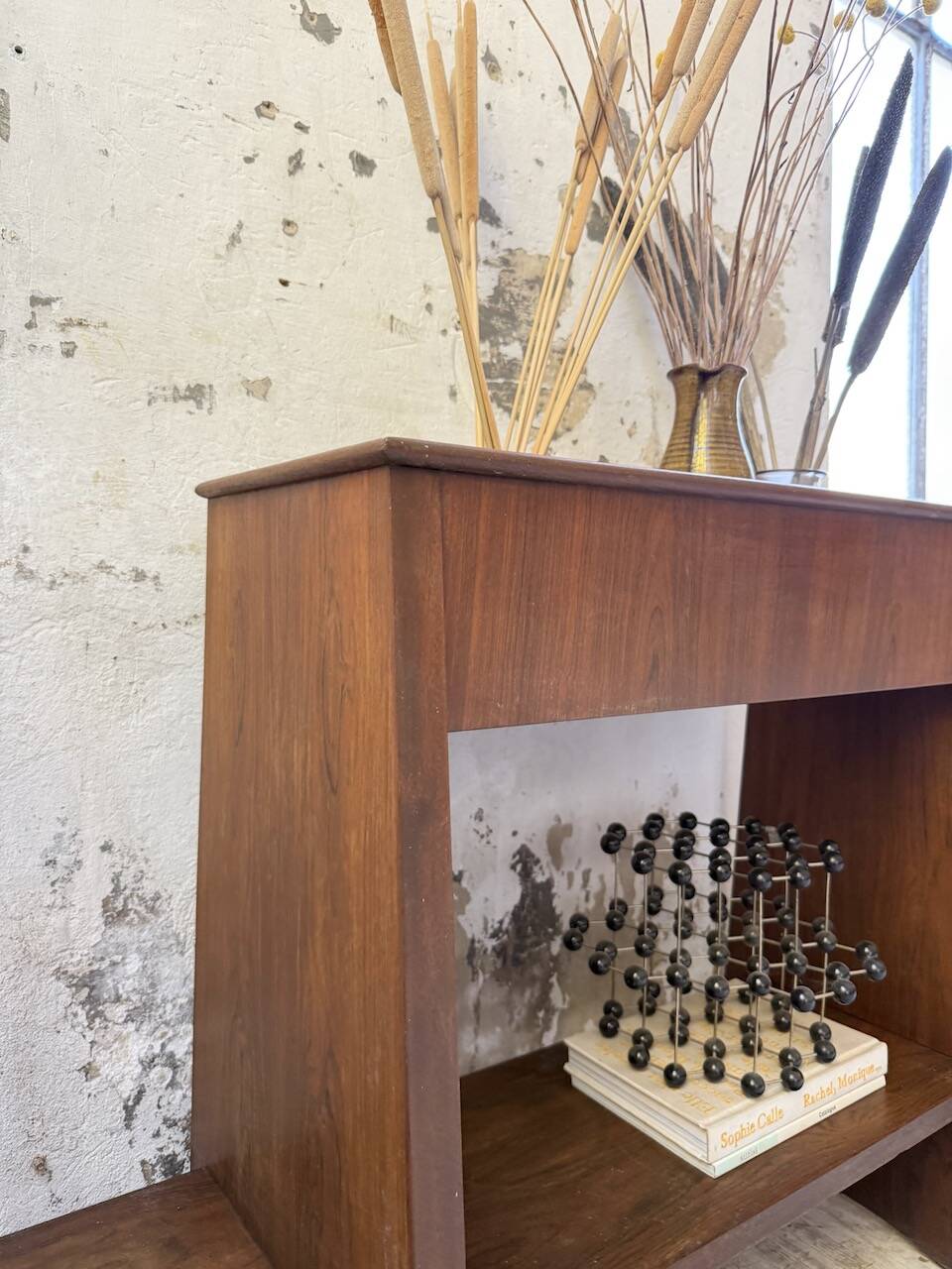 Jardinière années 50 palissandre constructiviste