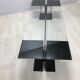 Steel and glass coffee table
