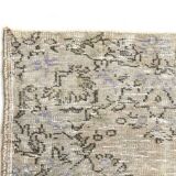 5x9 Rug For Living Room Gray Blue Handmade Wool Antique Turkish Rug, 156x264Cm