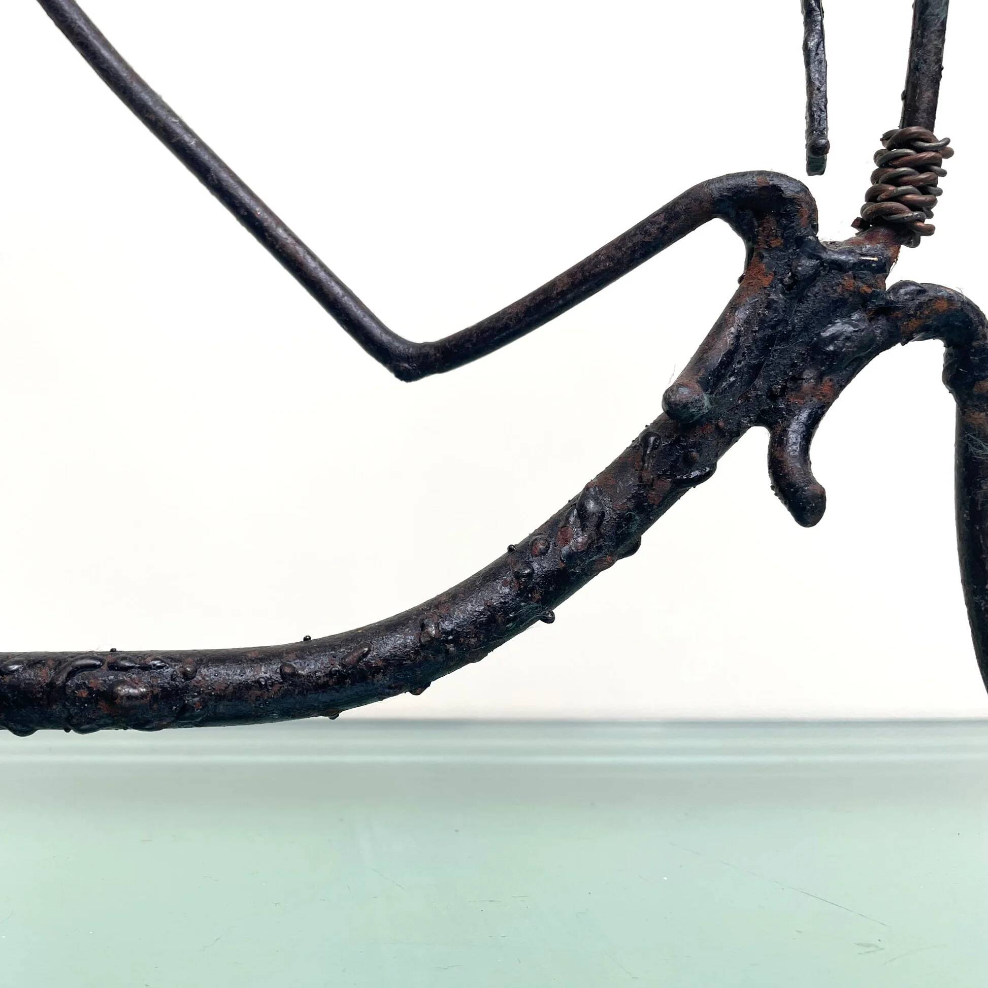 Set of tribal brutalist metal candle holders women
