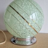 Clichy glass table lamp with golden edges