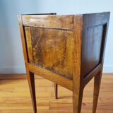 Antique walnut bedside table in the Directoire style