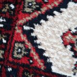 Tapis vintage du Moyen-Orient Hamadan fait main en laine – 40 x 59 cm 1970s