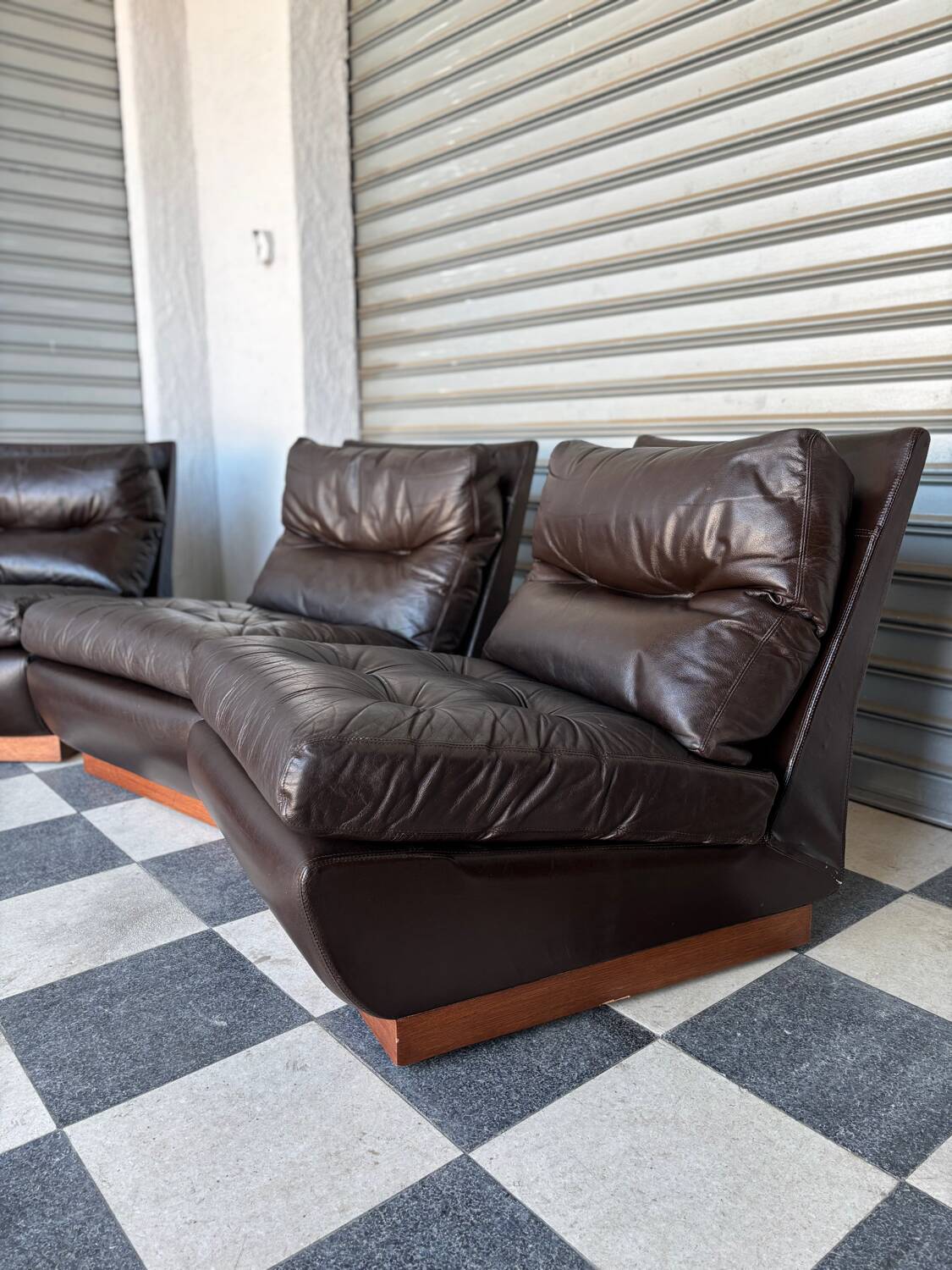 Chauffeuse cuir Roche Bobois