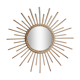 Vintage rattan sun mirror