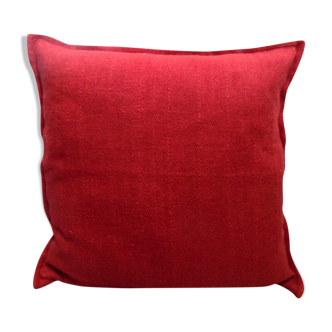 Coussin en coton rouge