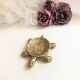 Figurine turtle gilded brass protective symbol