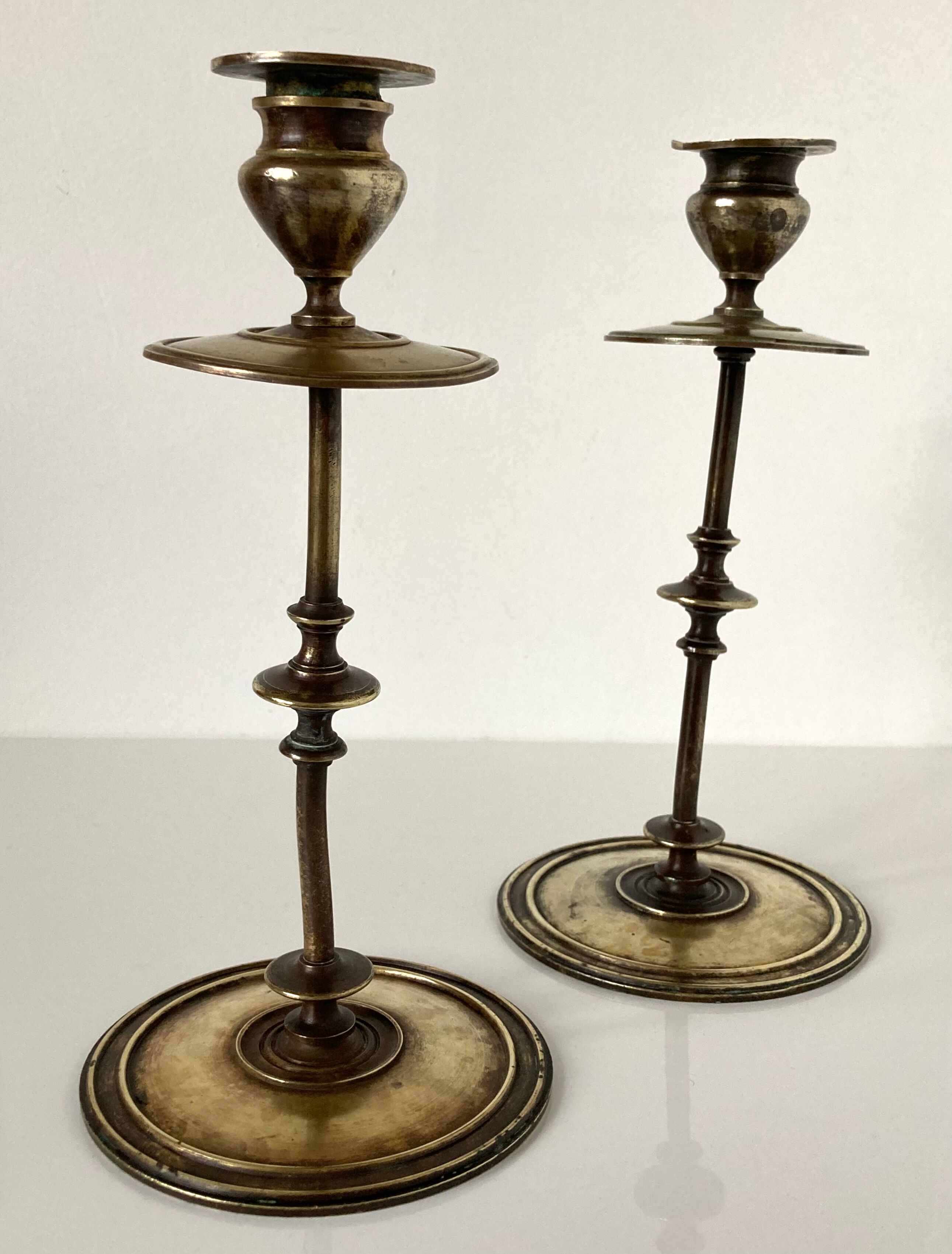 Pair of brass candlesticks late 19th-early twentieth century