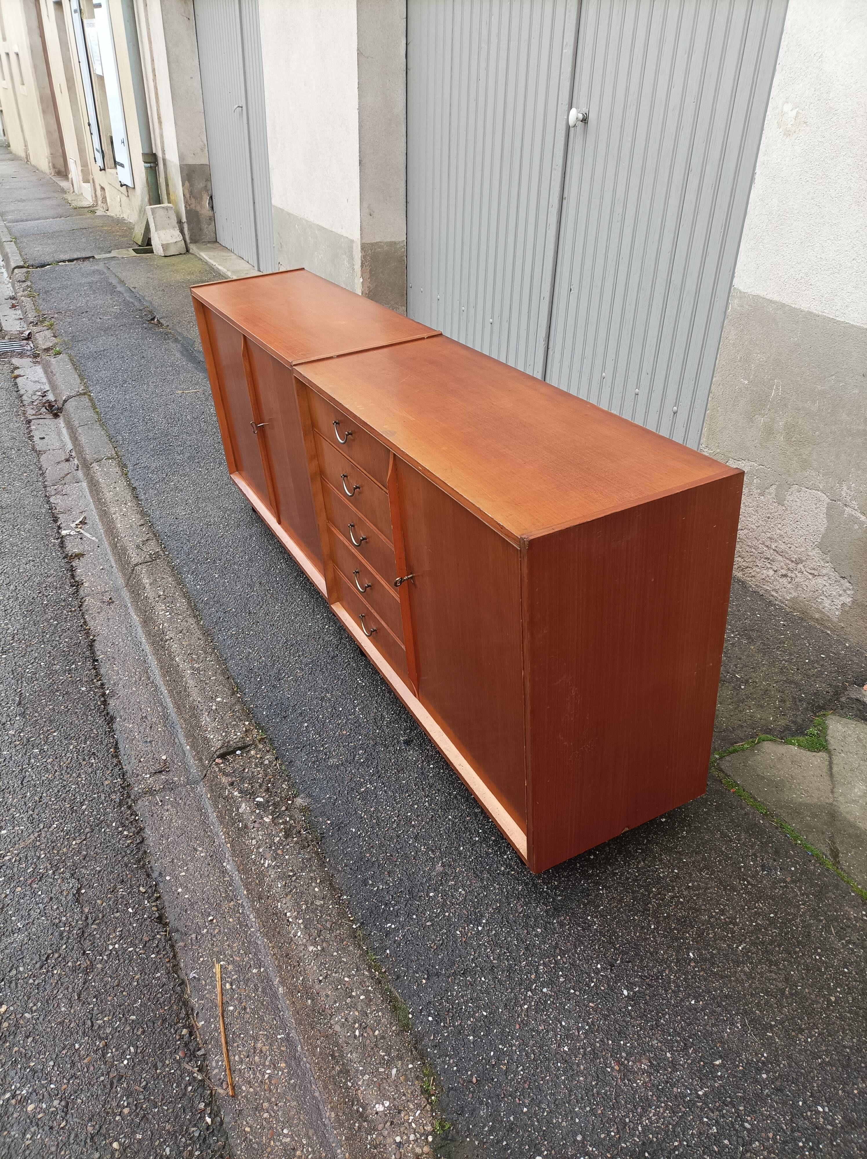 Enfilade vintage 3 portes 5 tiroirs