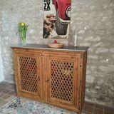 Antique solid pine sideboard with zinc top.