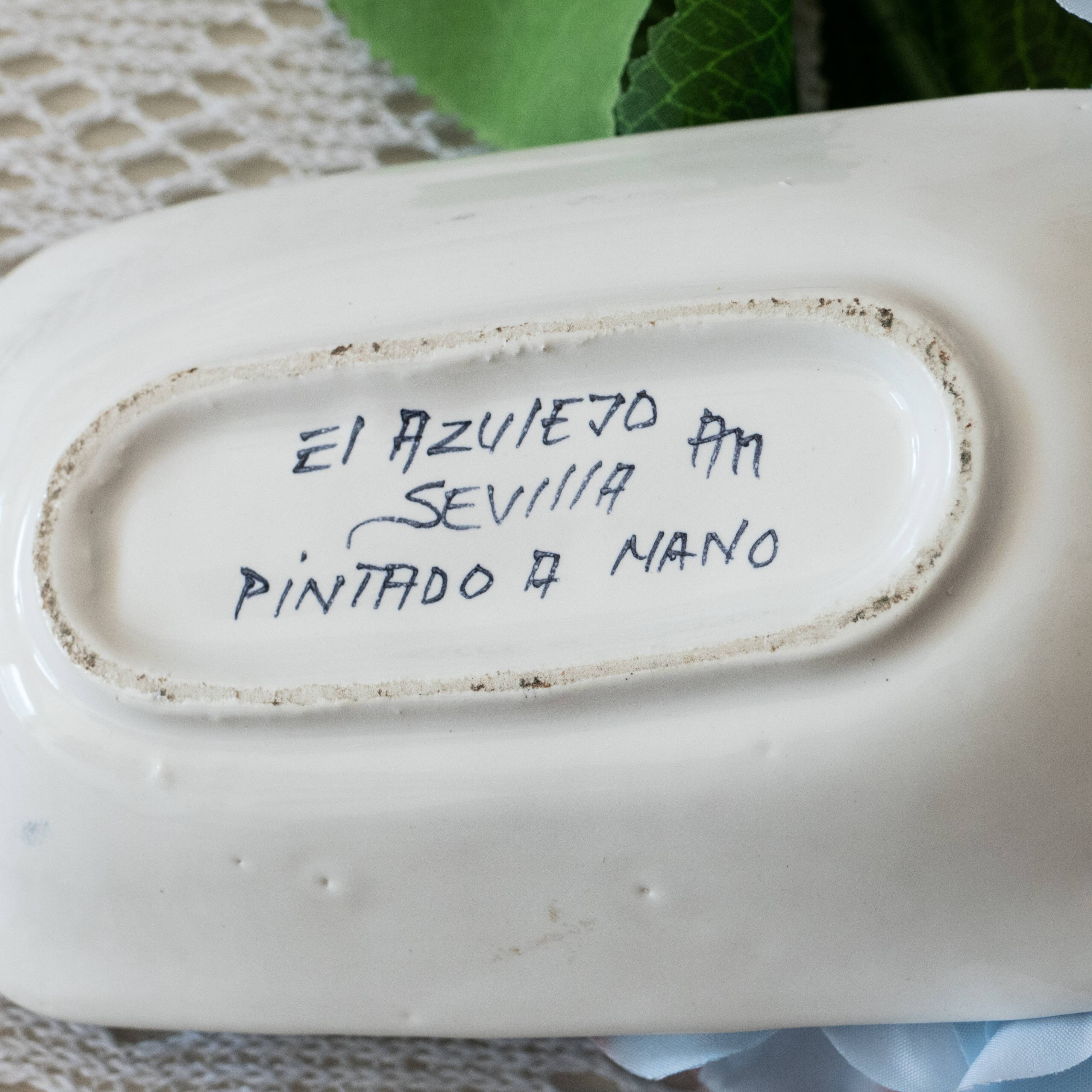 Handmade Azulejo soap dish from Seville