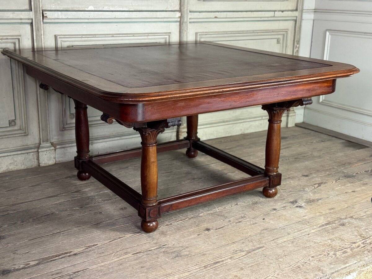 Paire de tables de bibliothèque en acajou, vers 1880