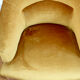 Pair of 1950 gold velvet toad chairs
