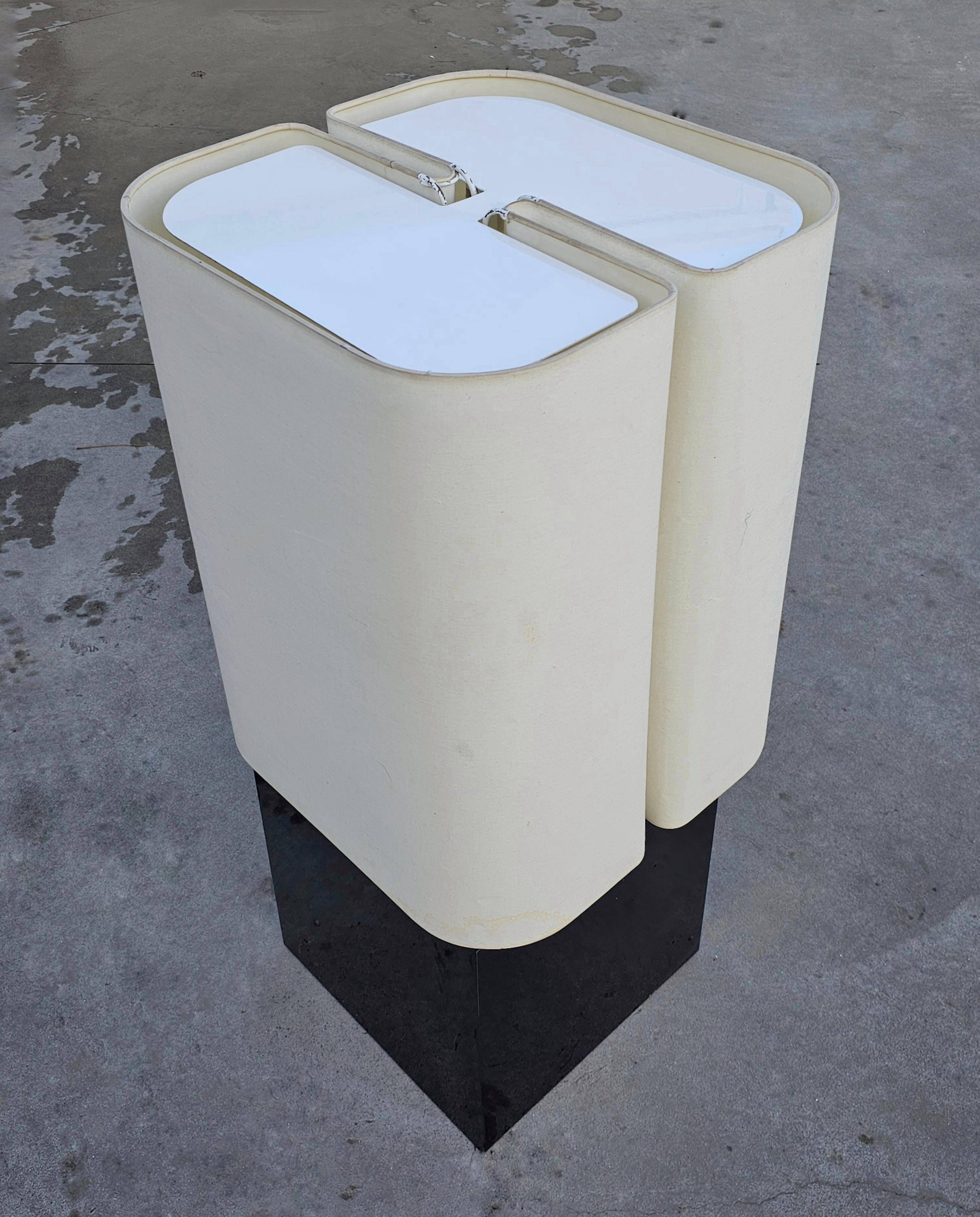 Postmodern floor lamp BRASILIA Michel Boyer Glass Light 1974