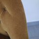 Yellow velvet padded toad armchair