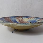 compotier coupe à fruits en grès émaillé vintage