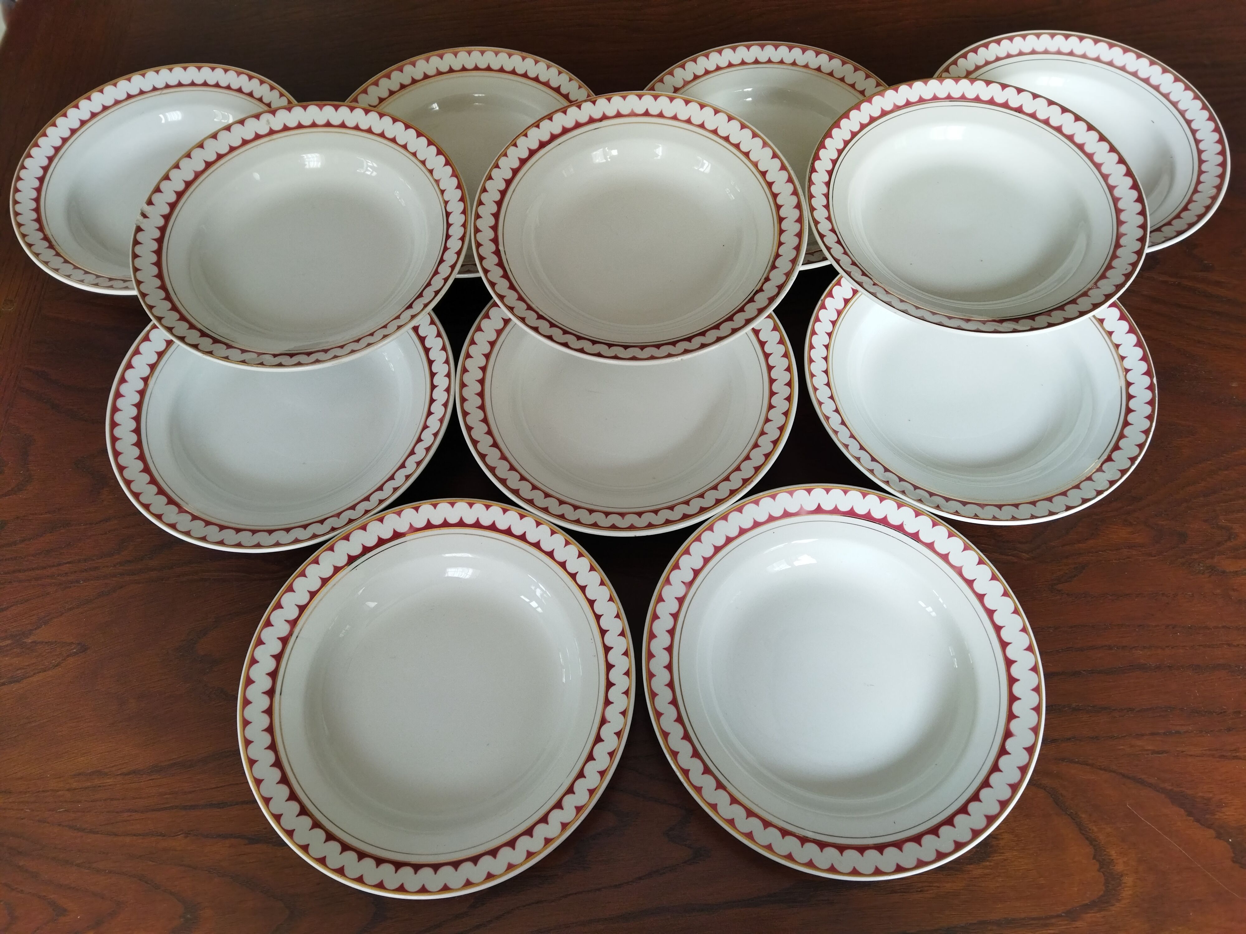 12 K&G Lunéville soup plates, Madrigal model