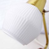 Teak and brass bedside or table lamp