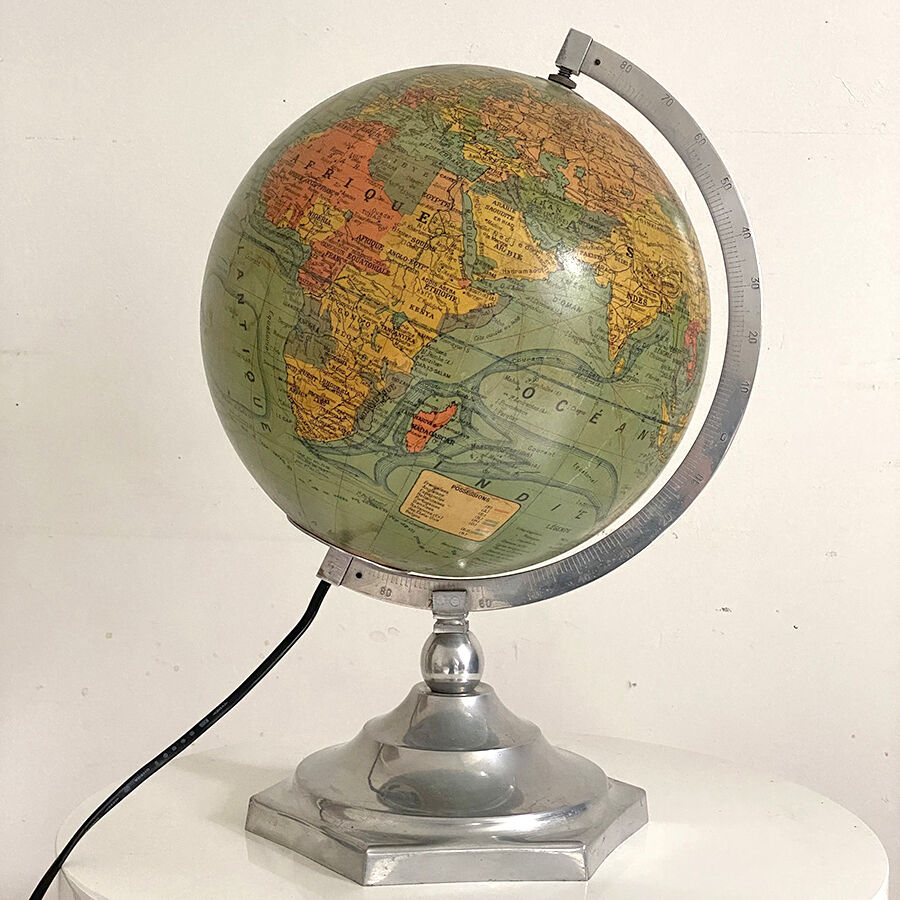 Luminous glass globe early twentieth century