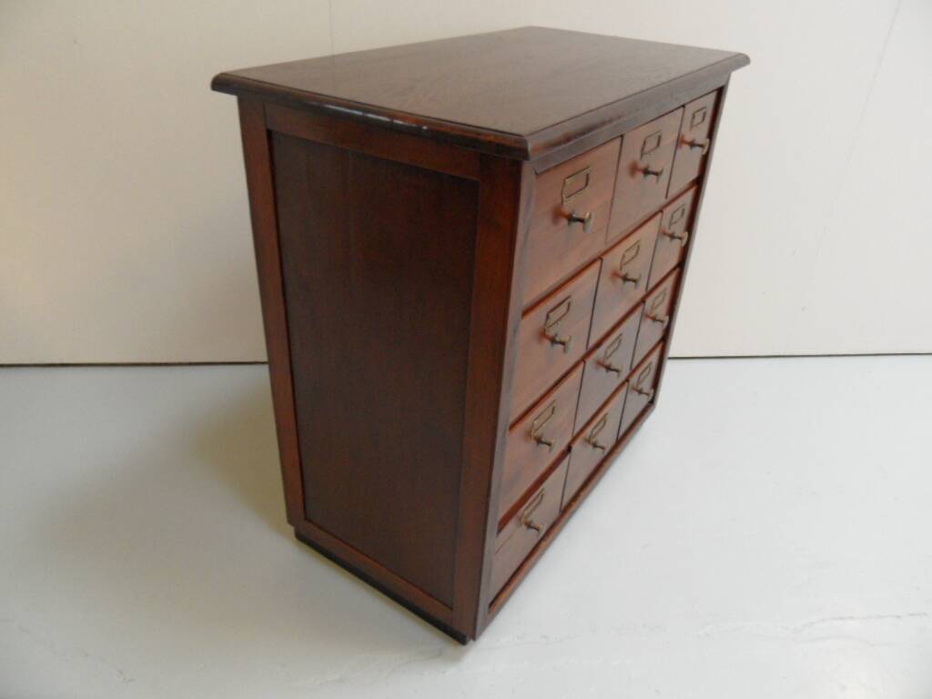 Vintage Dutch filing cabinet with drawers