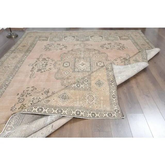 1970s Vintage Persian Handmade  Orange Oversized Area Rug 286x387