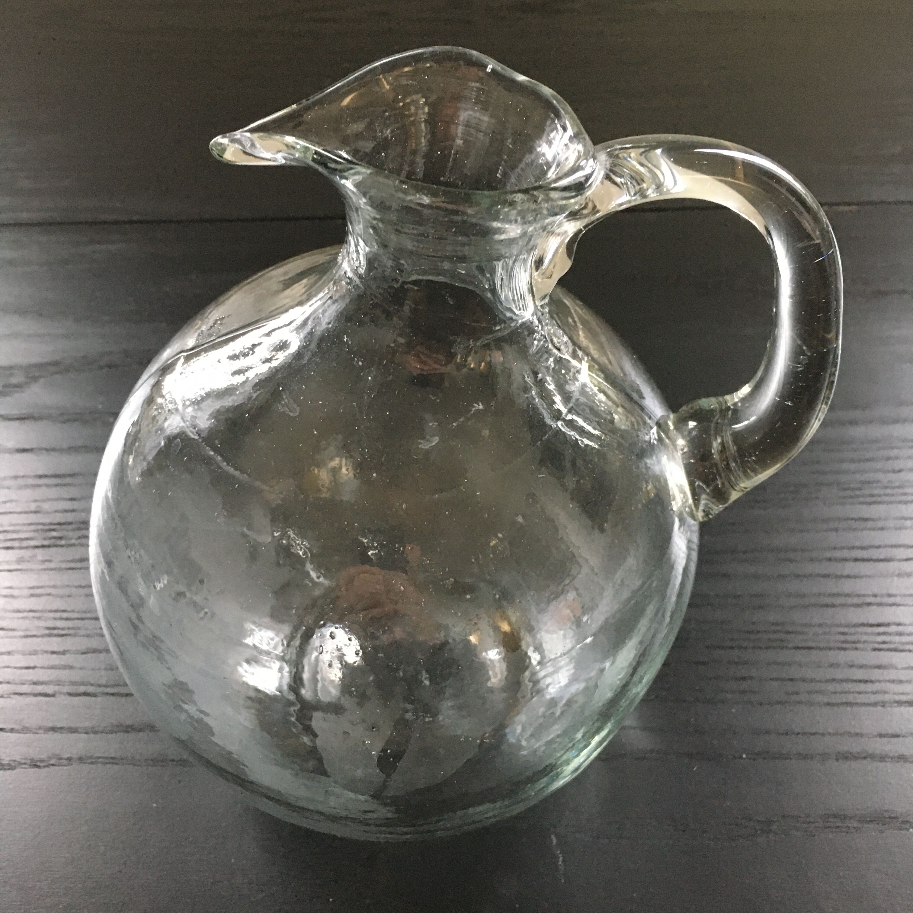 Pichet ancien verre épais