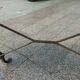 Old bistro table with a wooden top