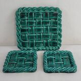 Vallauris woven ceramic trivet / bottle
