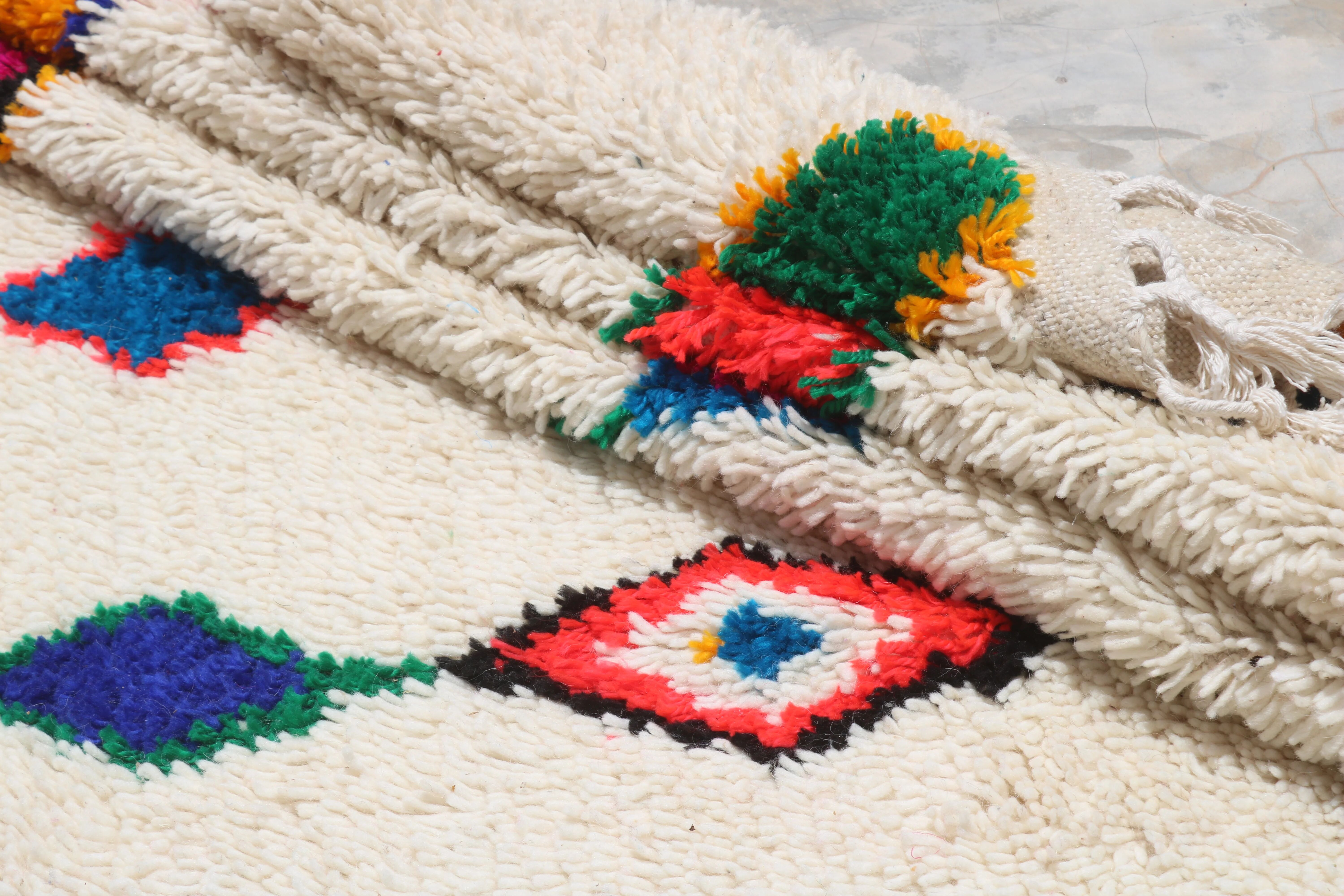 Large handmade colourful rug, 295 x 195 cm - G1087