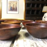 Set of 12 wooden bowls