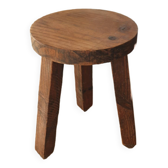 Tabouret bas 3 pieds carrés