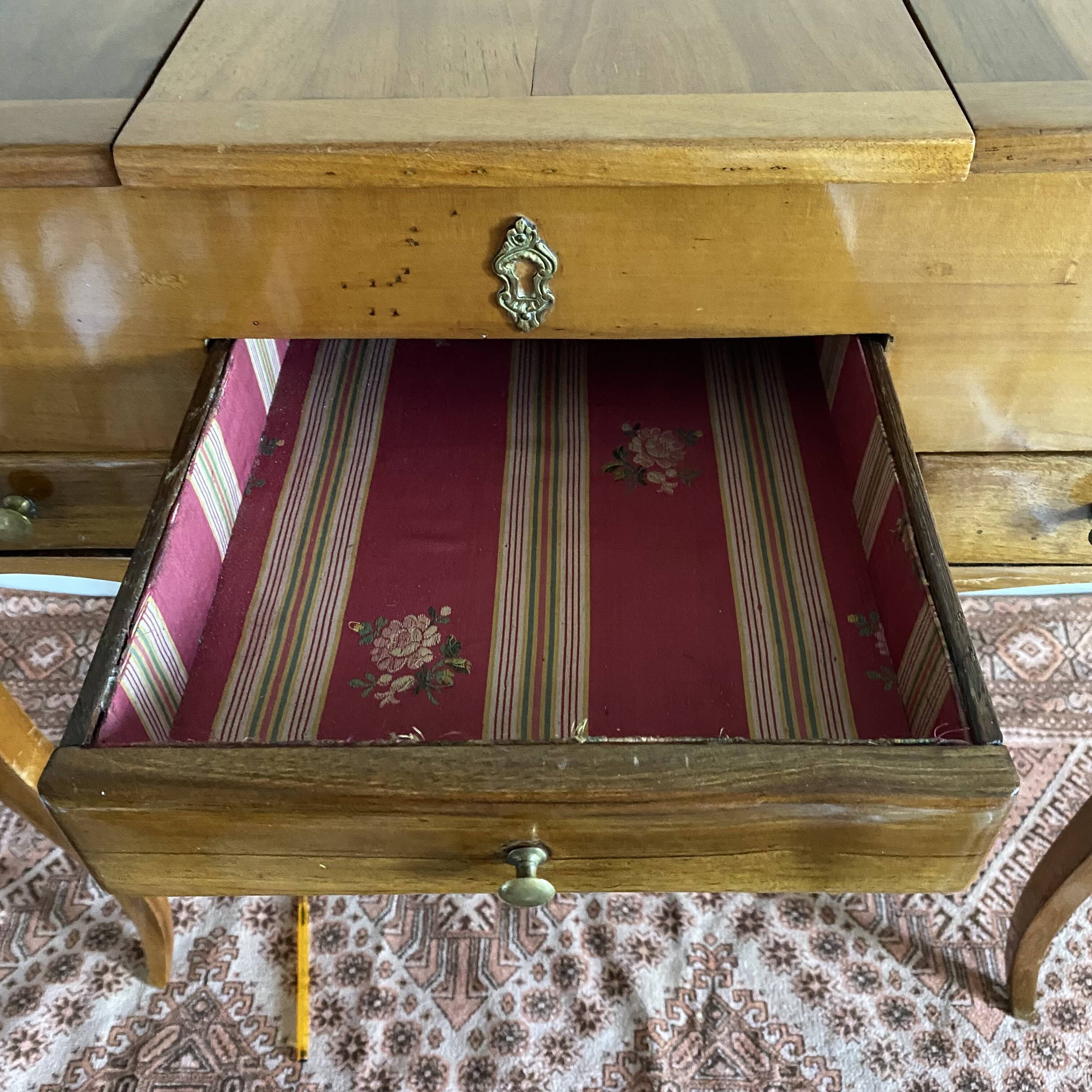 Louis xv style fruit wood dressing table