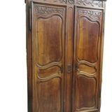 Louis XIV Style Wardrobe in Walnut 19th Century