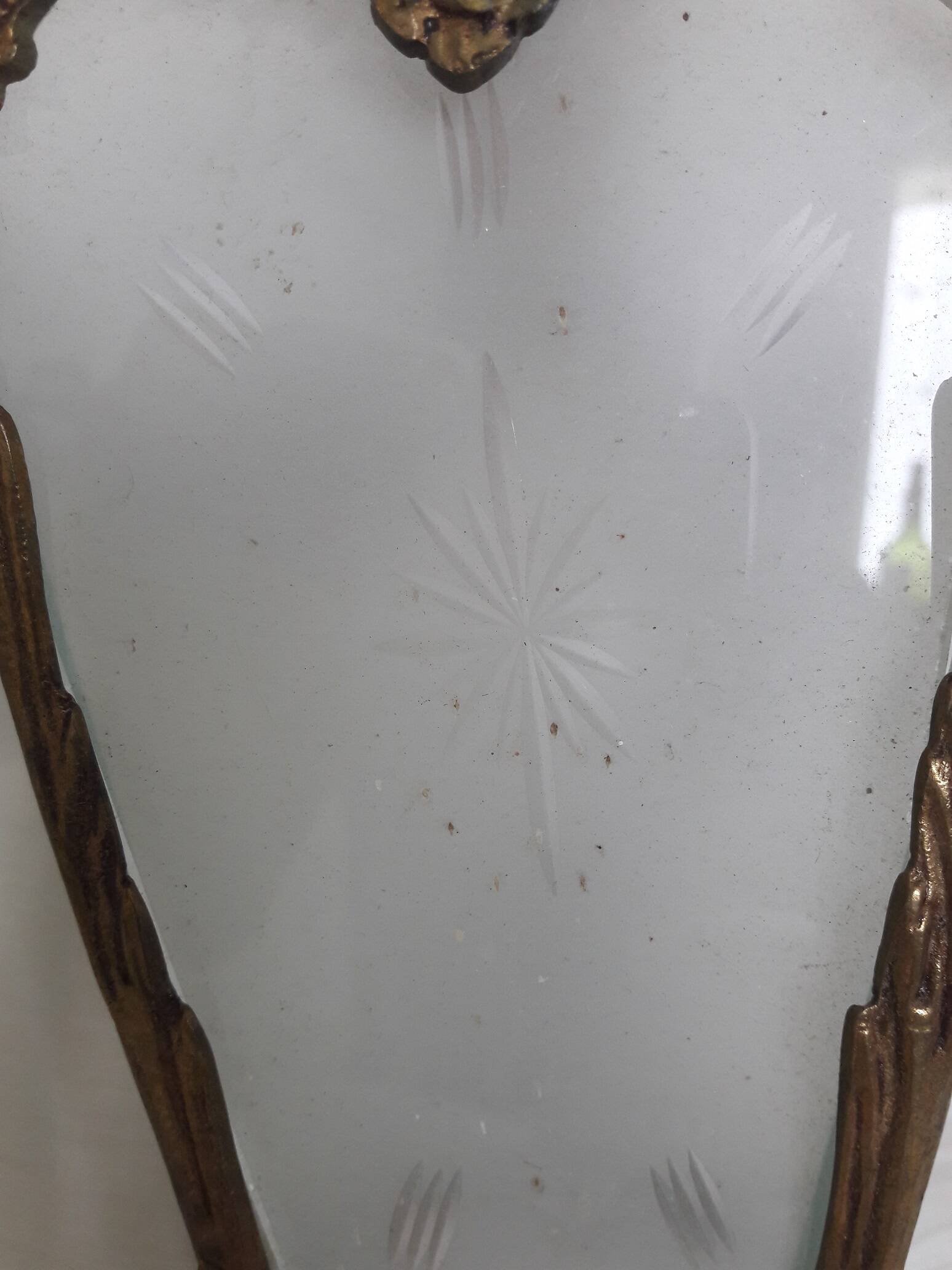 Bronze and glass pendant light