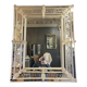 Barovier & Toso Murano, mirror with engraved borders, early 20th century.