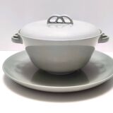 Vintage Sage Green Earthenware Serving Centerpiece by G. Andlovitz for Laveno