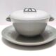 Vintage Sage Green Earthenware Serving Centerpiece by G. Andlovitz for Laveno
