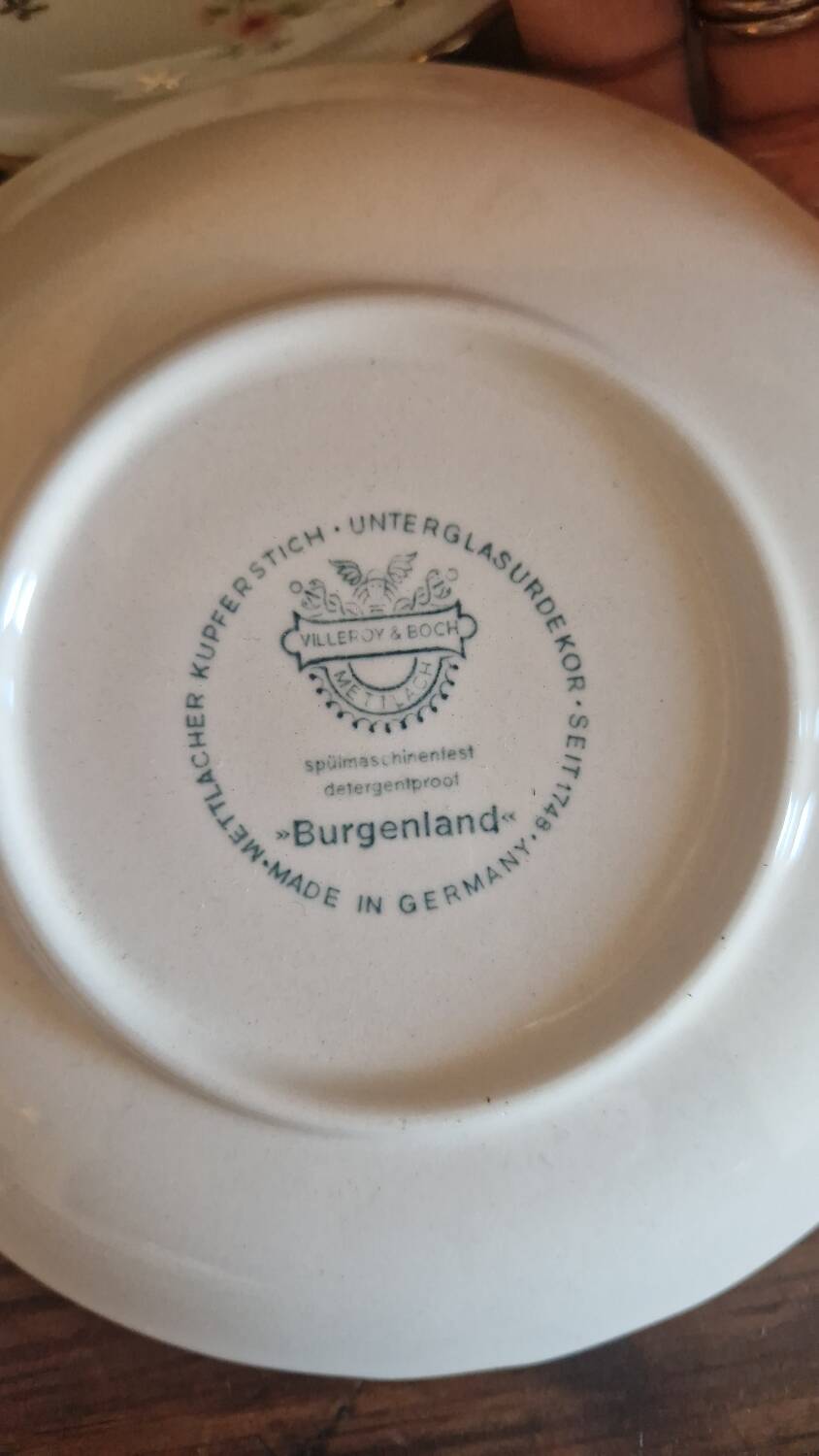 Set of 6 saucers small antique biscuit bread plates Limoges Villeroy and Bich Gilbert