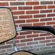 Set of 4 chairs model B64 Cesca with armrests in Black and Chrome