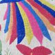 Large Mexican tapestry OTOMI TENANGO, colourful flowers and birds, 1970