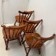 4 chaises western de saloon vintage 1970-1980