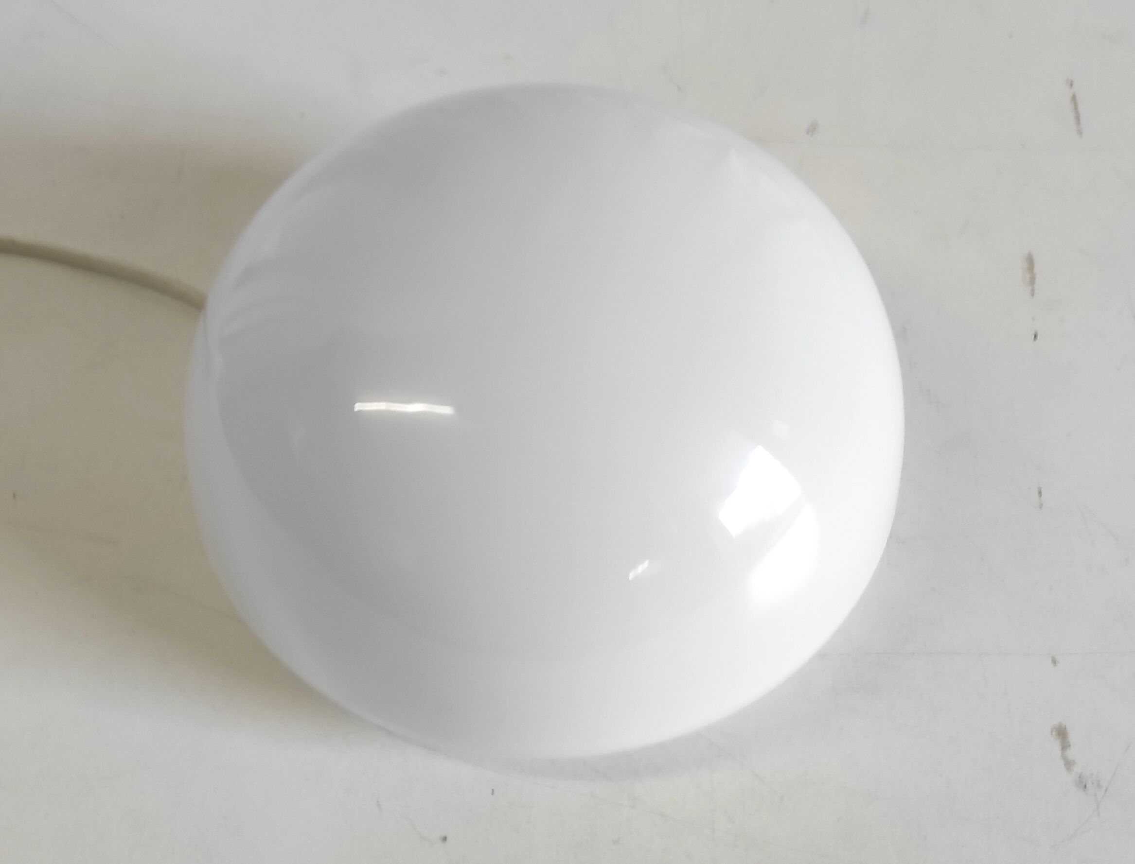 Ceiling lamp half-globe opaline, 60s/70s