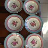 Lot hollow plates Digoin Sarreguemines model Pelleas