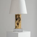 BRUTALIST BRONZE LAMP, DAVID MARSHALL, 1980s