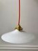 Hanging lamp in opaline smooth orange thread early twentieth century