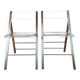 Pair of vintage 1970s plexiglass folding chairs